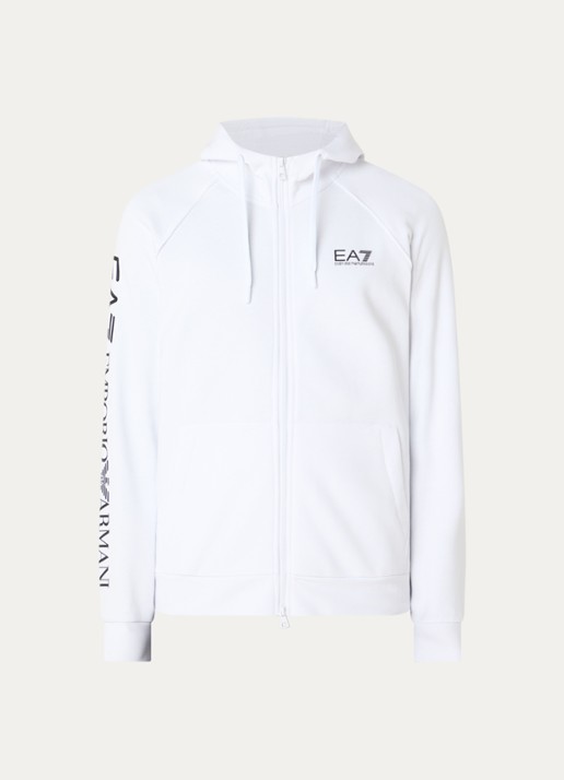 Armani Sweatvest met logo - voorkant wit