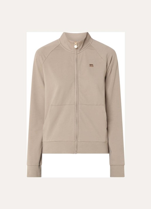 Armani Sweatvest met logo - voorkant zand