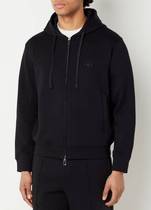 Armani Sweatvest met logoborduring en ritszakken
