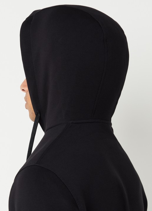 Armani Sweatvest met logoborduring en ritszakken - detail 3 zwart