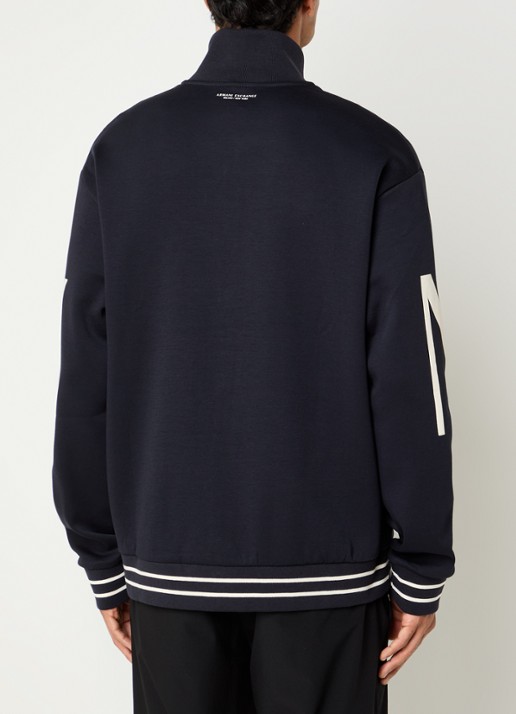 Armani Sweatvest met logoprint - achterkant 4 donkerblauw