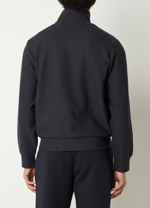 Armani Sweatvest met logoprint - achterkant 2 donkerblauw