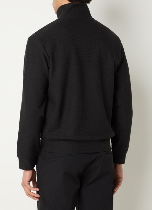Armani Sweatvest met logoprint - achterkant zwart