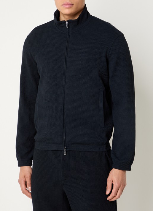 Armani Sweatvest met steekzakken en structuur