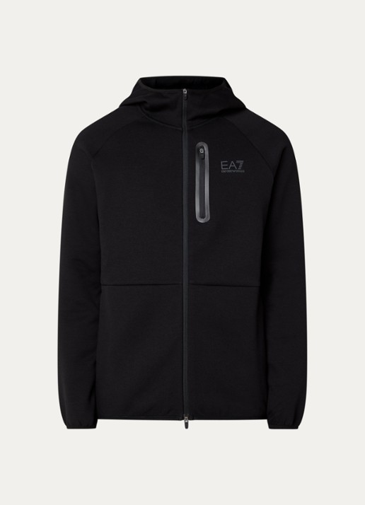 Armani Sweatvest met steekzakken - voorkant zwart
