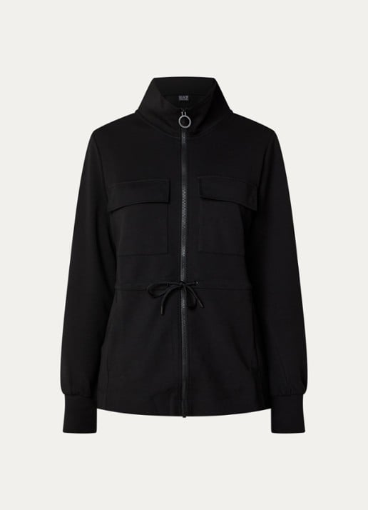 Armani Sweatvest met steekzakken - voorkant zwart