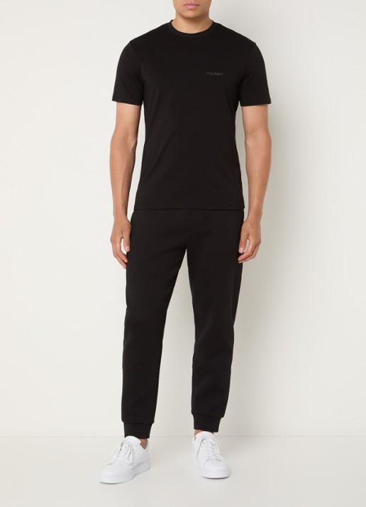 Armani T-shirt met 3D logo - voorkant 3 black-uc001