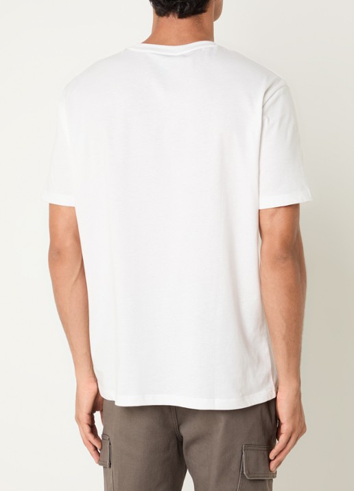 Armani T-shirt met 3D logoprint - achterkant 2 gebroken wit
