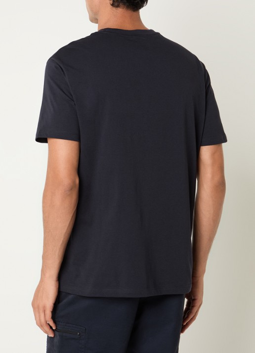 Armani T-shirt met 3D logoprint - achterkant donkerblauw