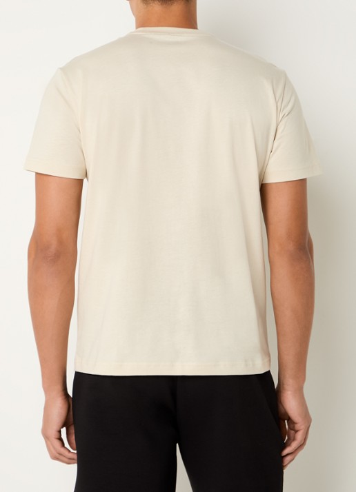 Armani T-shirt met 3D logoprint  - achterkant 4 beige