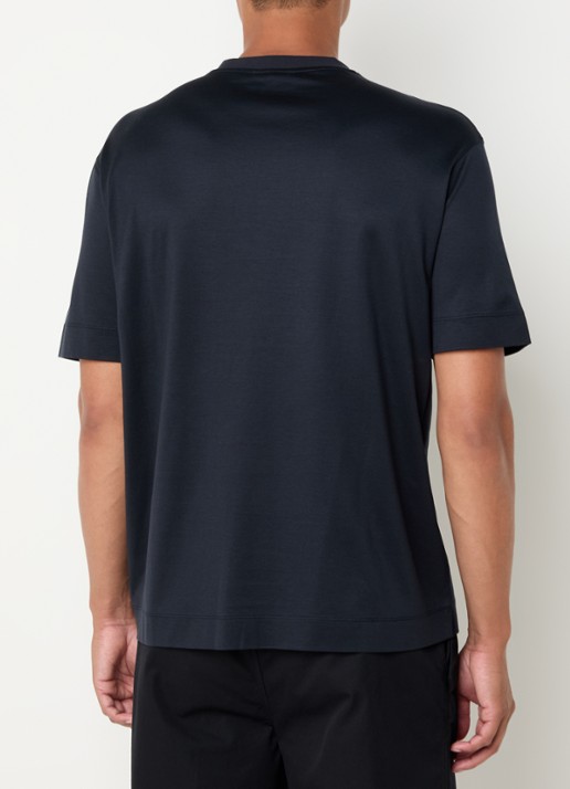Armani T-shirt  met borstzak - achterkant donkerblauw