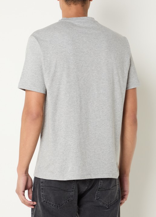 Armani T-shirt met flock logoprint - achterkant 3 grijsmele