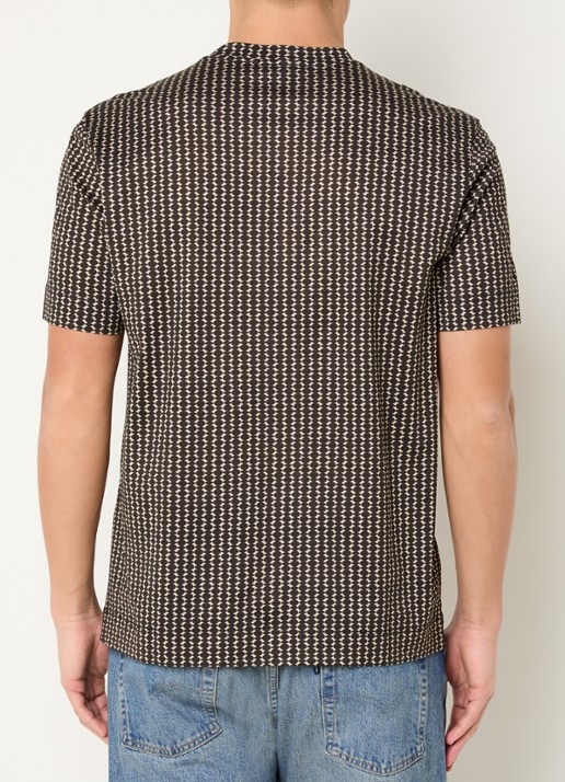 Armani T-shirt met grafische print - achterkant 4 zwart