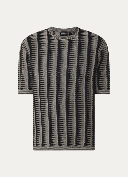 Armani T-shirt met grafische print - voorkant zwart