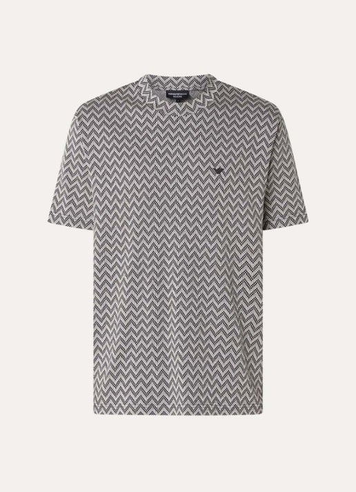 Armani T-shirt met grafische print - voorkant 3 antraciet