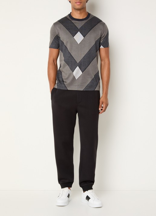 Armani T-shirt met grafische print - voorkant 4 middengrijs