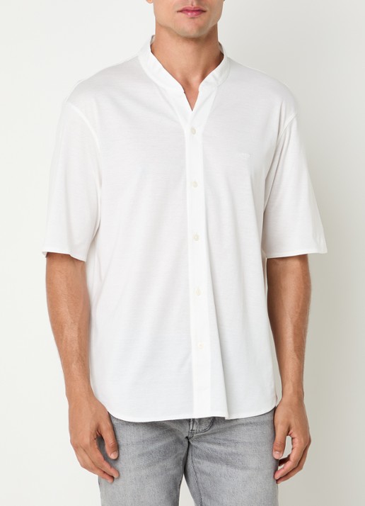 Armani T-shirt met knoopsluiting