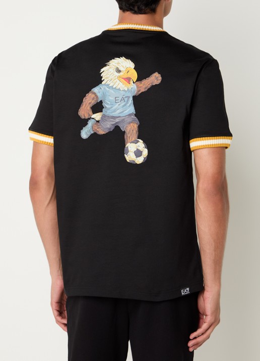 Armani T-shirt met logo- en backprint