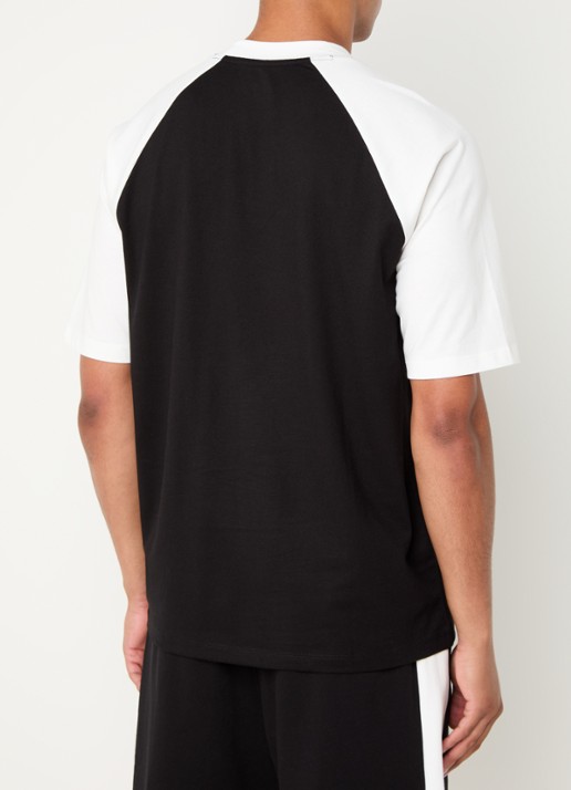 Armani T-shirt met logo en stretch - achterkant 4 zwart