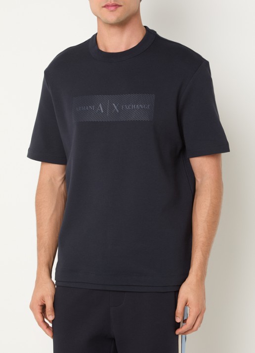 Armani T-shirt met logo en structuur