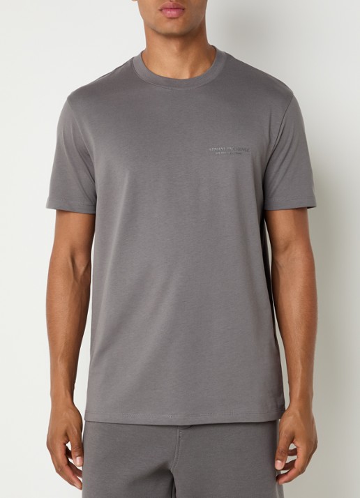 Armani T-shirt met logo - detail 4 antraciet
