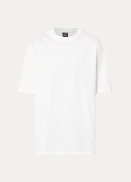 Armani T-shirt met logo - voorkant 2 gebroken wit