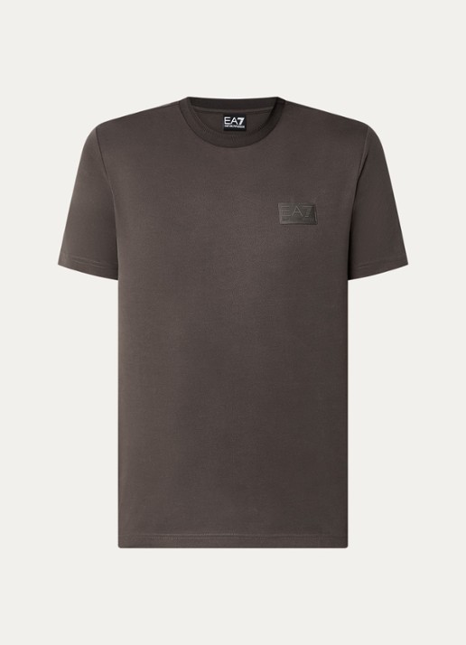 Armani T-shirt  met logo - voorkant donkerbruin
