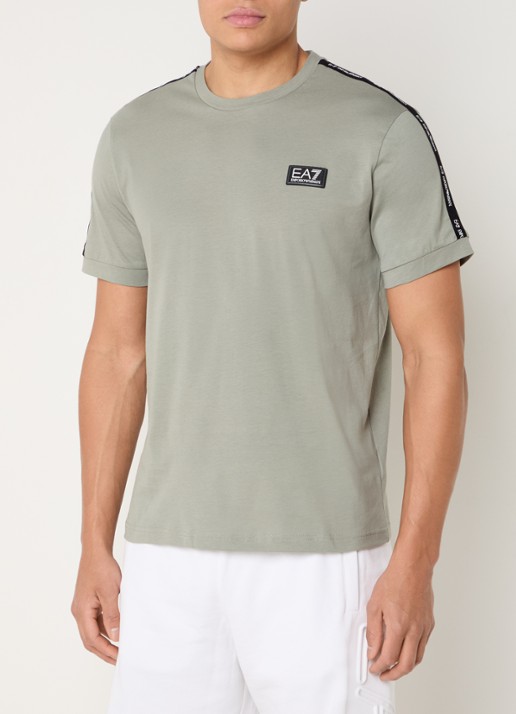 Armani T-shirt met logo - detail 4 legergroen