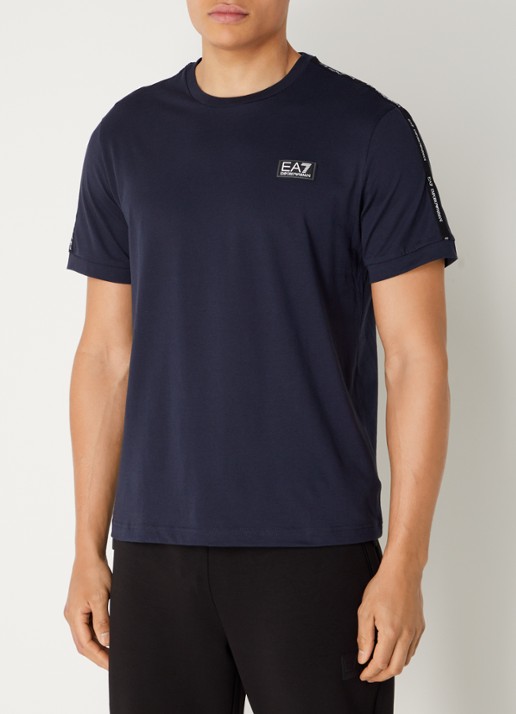 Armani T-shirt met logo - detail 3 donkerblauw