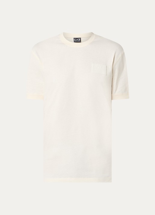 Armani T-shirt met logo - voorkant 2 creme