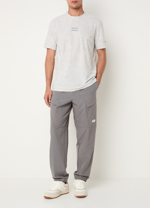 Armani T-shirt met logo - voorkant 2 lichtgrijs