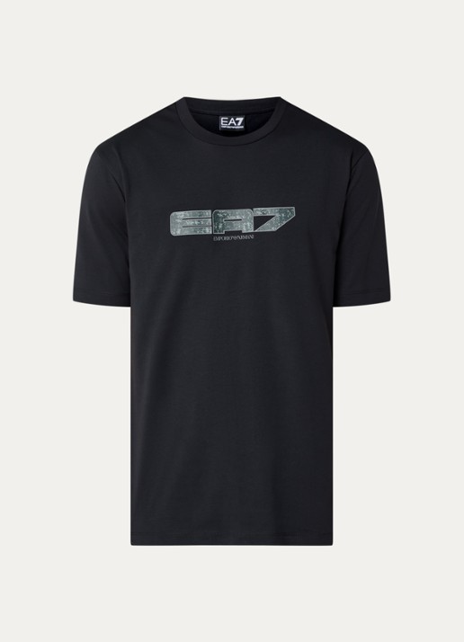 Armani T-shirt met logo - voorkant 3 zwart