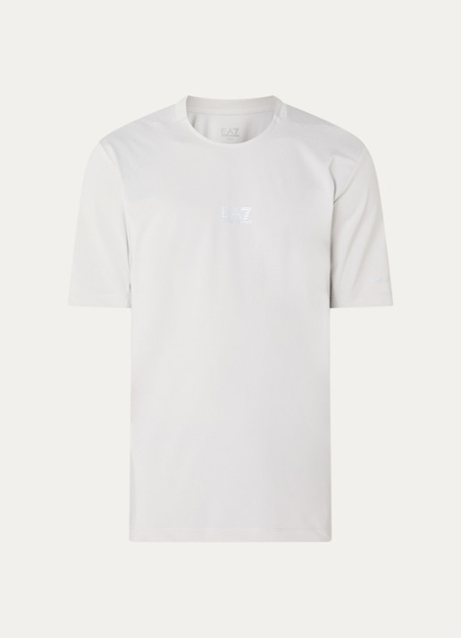 Armani T-shirt met logo - voorkant 2 lichtgrijs