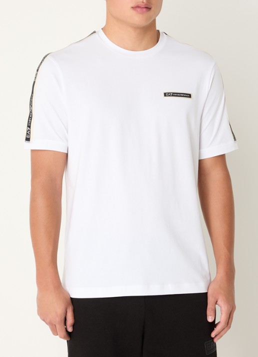 Armani T-shirt met logo - detail wit