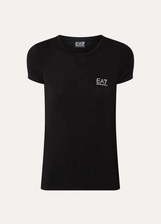 Armani T-shirt met logo - voorkant zwart