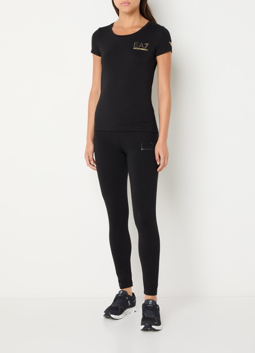 Armani T-shirt met logo - voorkant 2 zwart