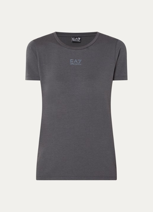 Armani T-shirt met logo - voorkant antraciet