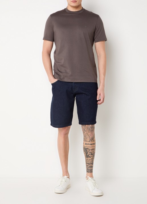 Armani T-shirt met logo - voorkant 3 donkerbruin
