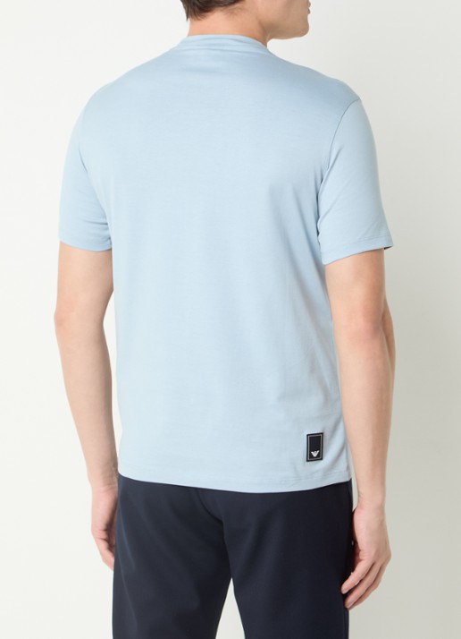 Armani T-shirt met logo - achterkant 3 lichtblauw