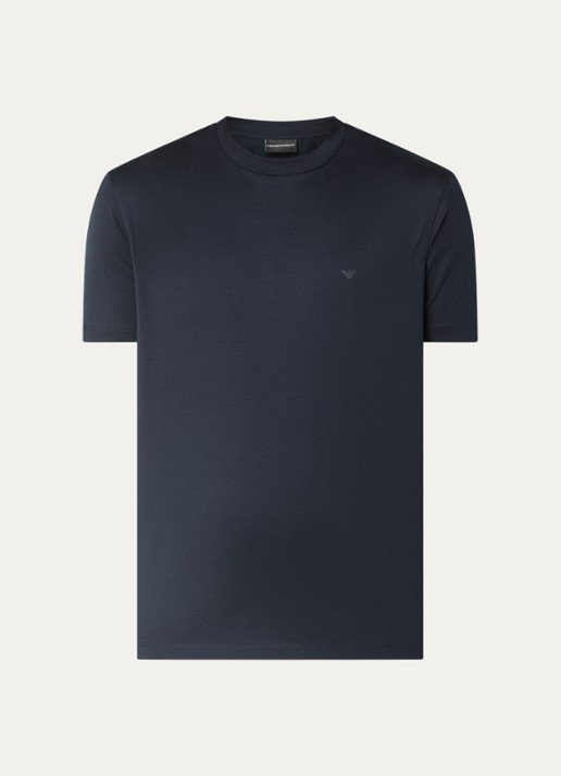 Armani T-shirt met logo - voorkant donkerblauw