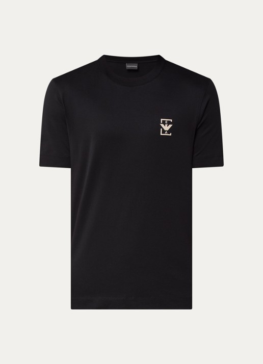 Armani T-shirt met logo - voorkant 3 zwart