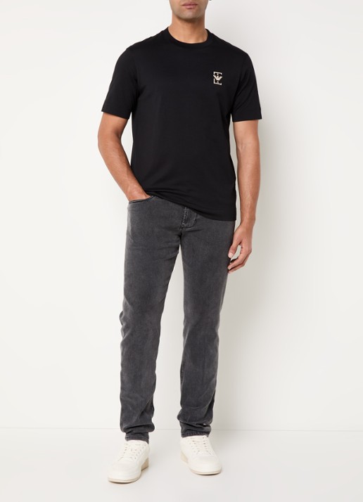Armani T-shirt met logo - voorkant 4 zwart