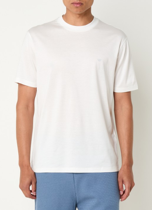 Armani T-shirt met logo - detail 4 gebroken wit