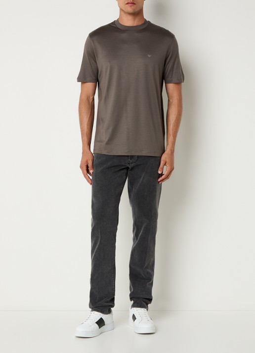 Armani T-shirt met logo - voorkant 4 bronsgroen