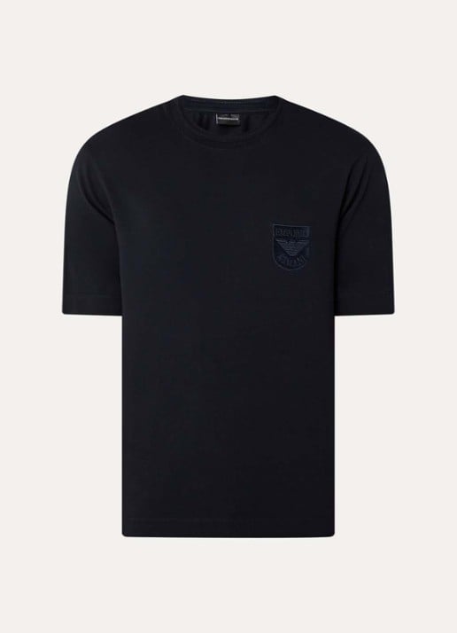 Armani T-shirt met logo - voorkant 3 donkerblauw