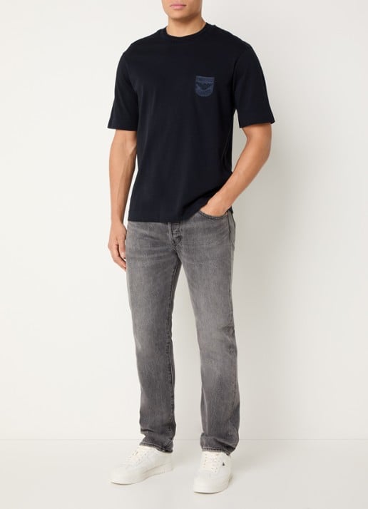 Armani T-shirt met logo - voorkant 4 donkerblauw