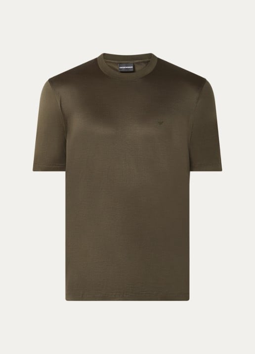Armani T-shirt met logo - voorkant 3 bronsgroen
