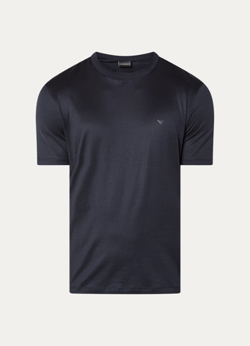 Armani T-shirt met logo - voorkant donkerblauw