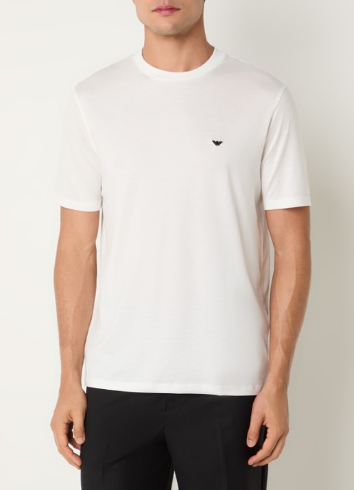 Armani T-shirt met logo - detail 2 wit