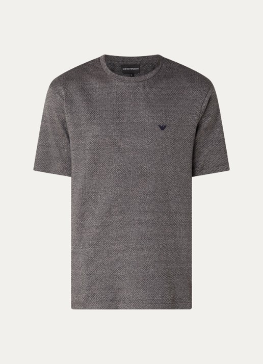 Armani T-shirt met logo - voorkant antraciet